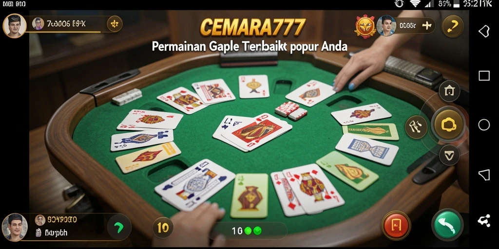 Tampilan gameplay Gaple yang menarik di CEMARA777.
