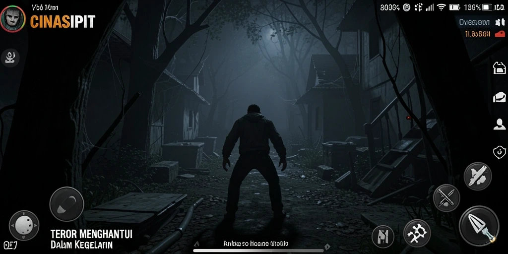 Tampilan menakutkan dalam gameplay CINASIPIT yang menghipnotis.