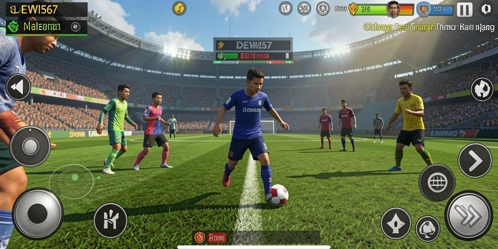 Tampilan gameplay seru di DEWI567 dengan aksi olahraga yang mendebarkan.