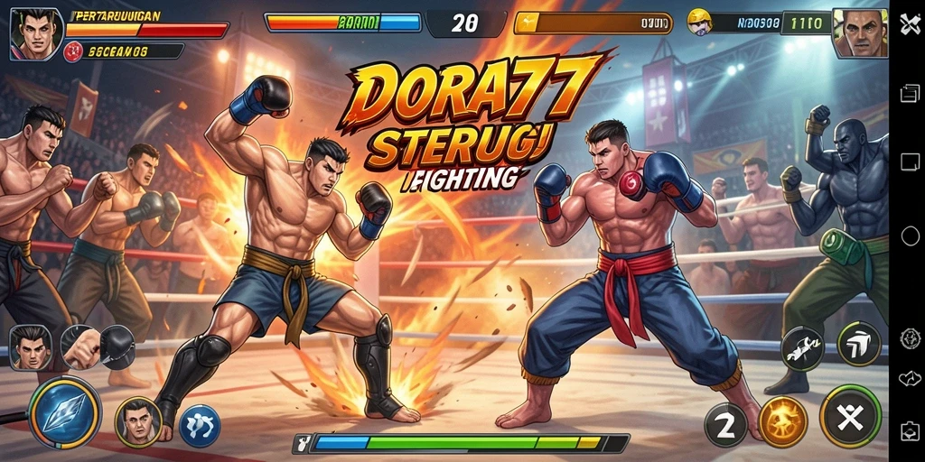 Tampilan gameplay DORA77 yang menarik dan penuh aksi pertarungan.