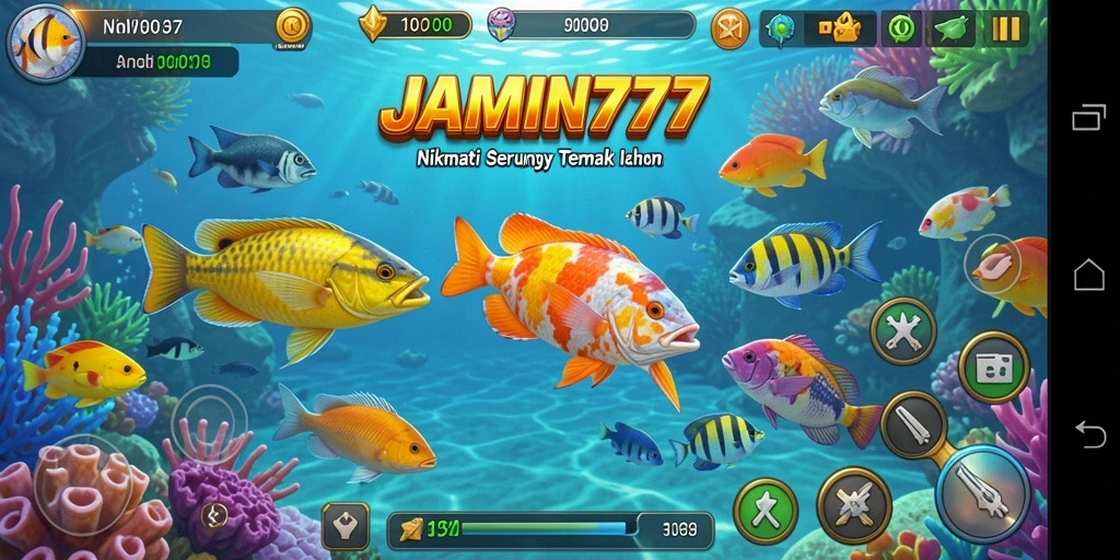 Gameplay seru menembak ikan di lautan.