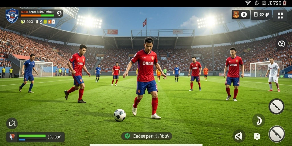 Gameplay seru dalam JP6789 dengan aksi sepak bola yang mendebarkan.