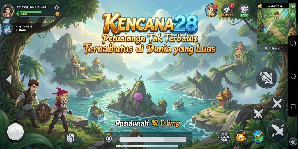 Screenshot menampilkan gameplay KENCANA28 di dunia Open World yang luas.