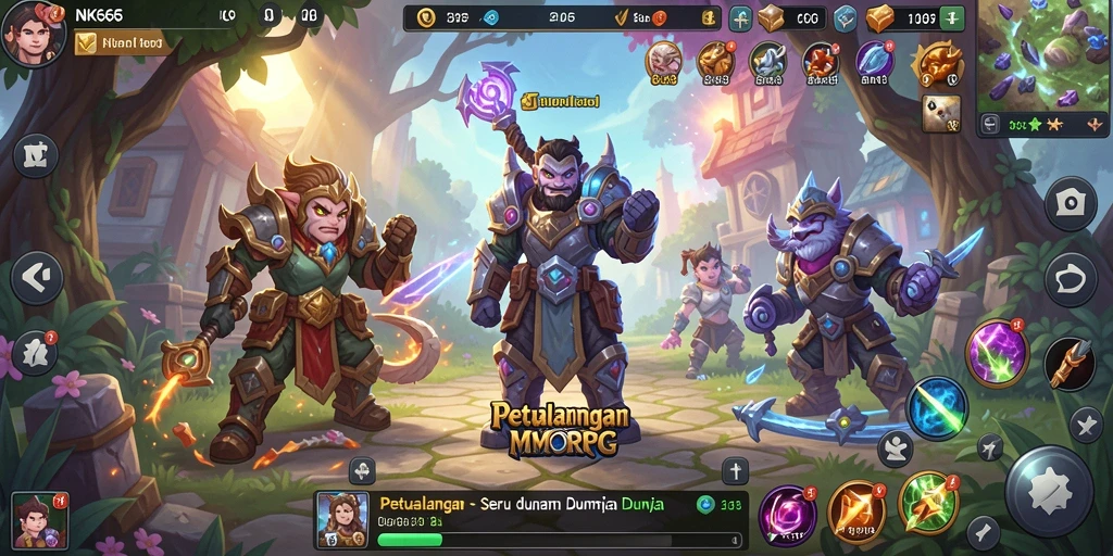 Gambar gameplay NK666 yang menampilkan aksi seru dalam petualangan MMORPG.
