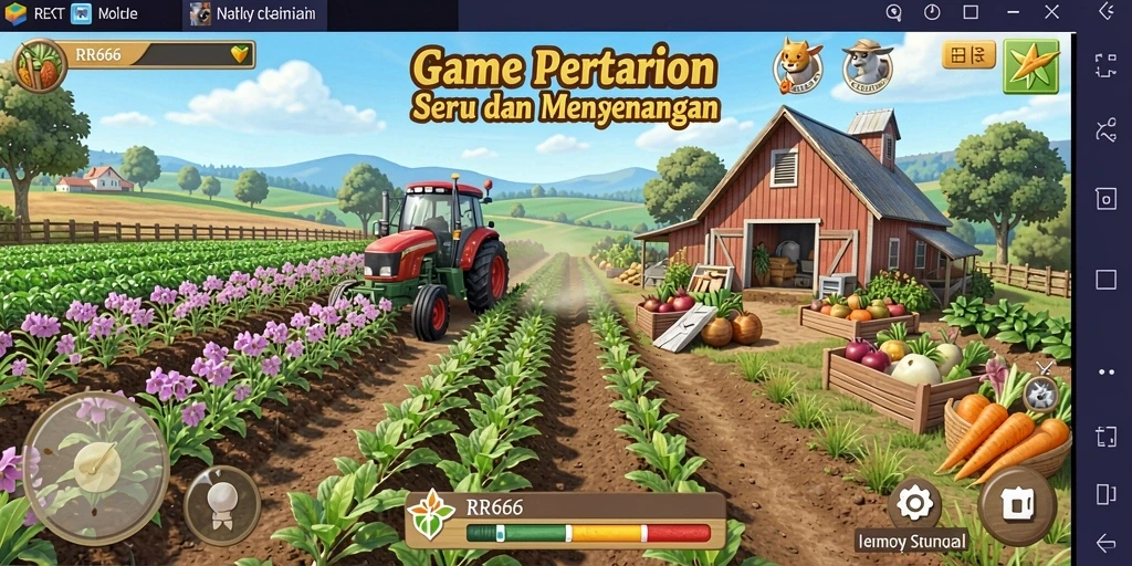 Tampilan screenshot RR666 dengan gameplay Farming yang memukau.