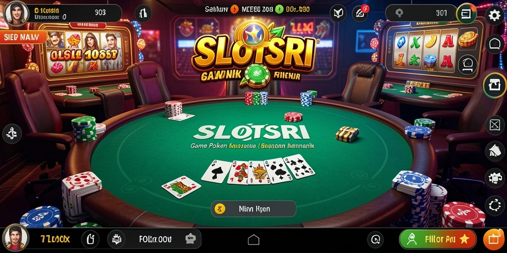 Tampilan gameplay SLOTSRI yang mengasyikkan dan interaktif dalam permainan Poker.