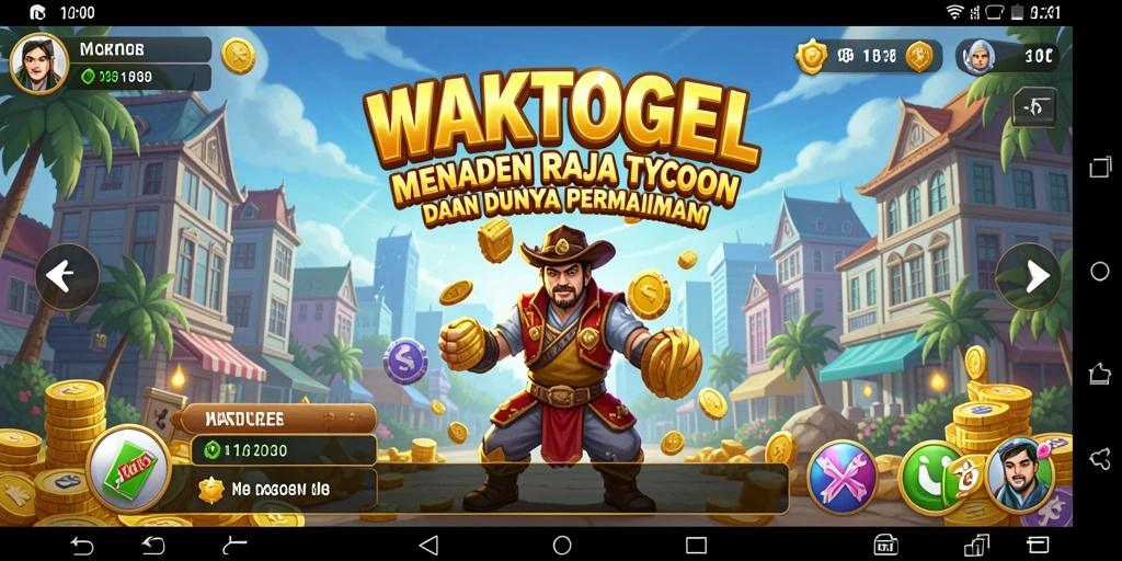 Screenshot gameplay WAKTOGEL menampilkan momen seru dalam mengelola bisnis Tycoon.
